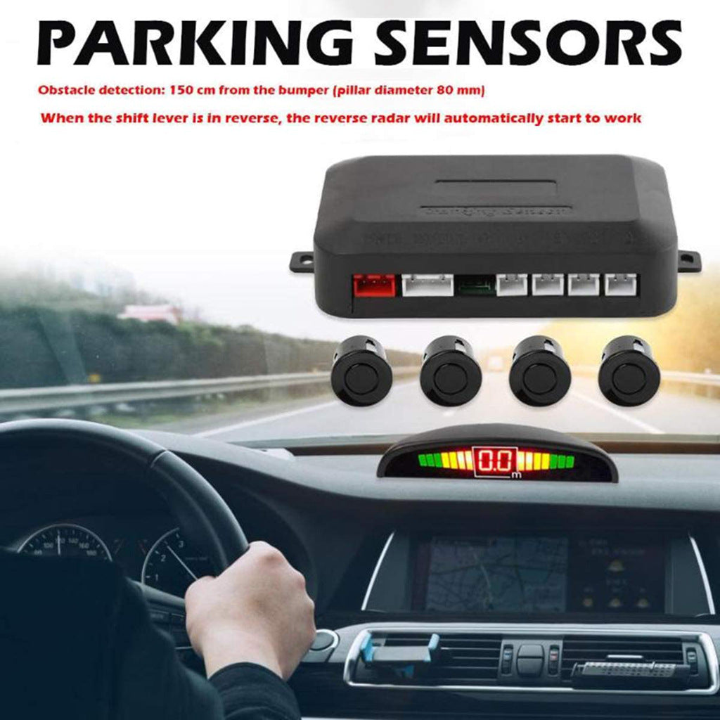 Voiture LED Crescent Buzzer Capteur de stationnement 4 sondes