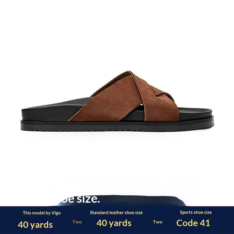 L'été des hommes Respirant Cross-style Casual Fashionable Slippers ouvert-orteil