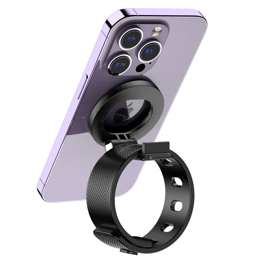 Support de téléphone magnétique MagSafe avec bracelet en silicone réglable