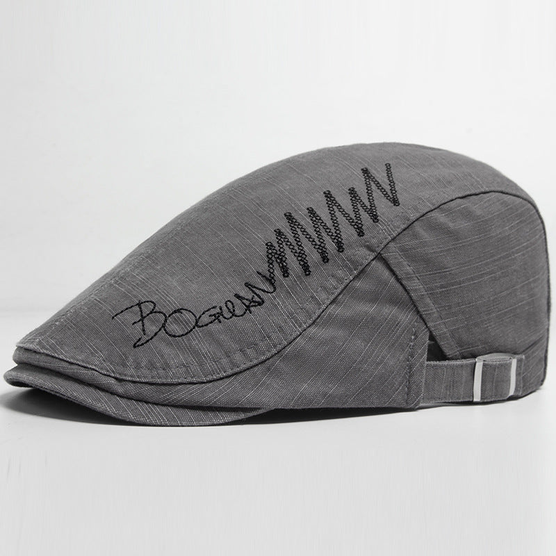 Casquette brodée en coton pur pour hommes