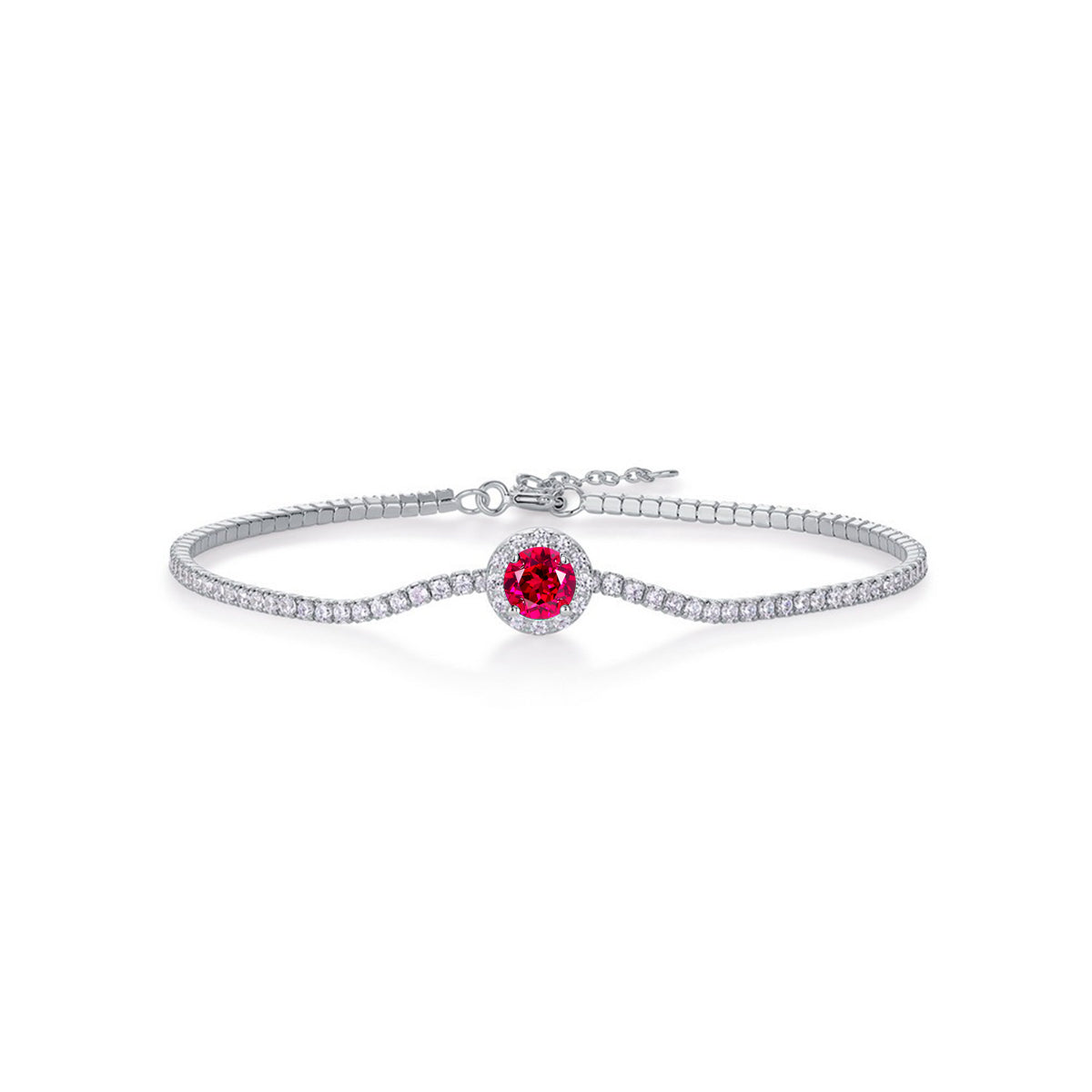 S925 Bracelet de tennis en argent sterling