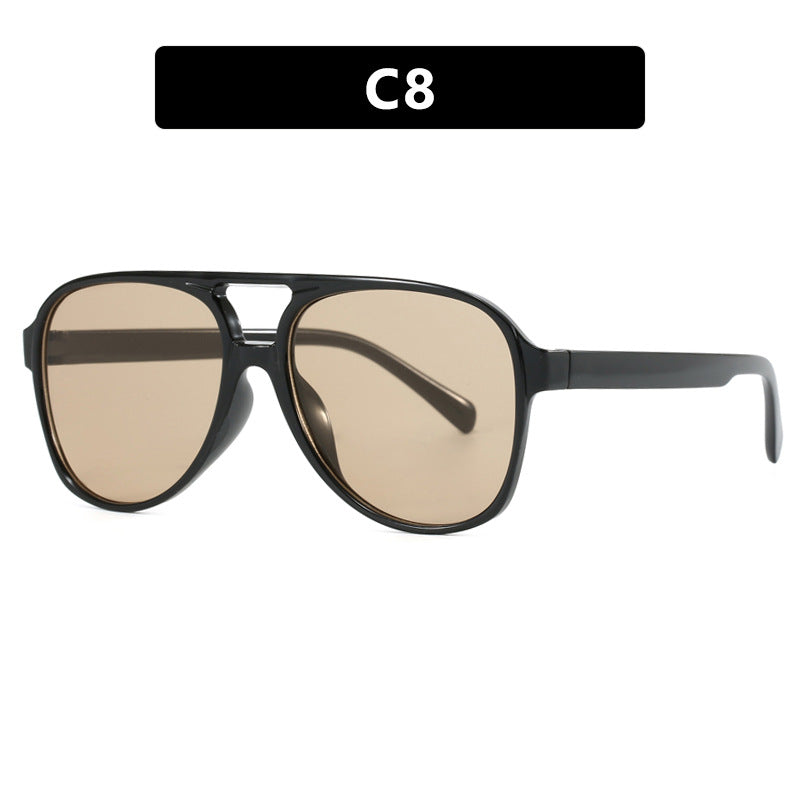 Double pont Lunettes de soleil surdimensionnées femmes élégant et distinctif