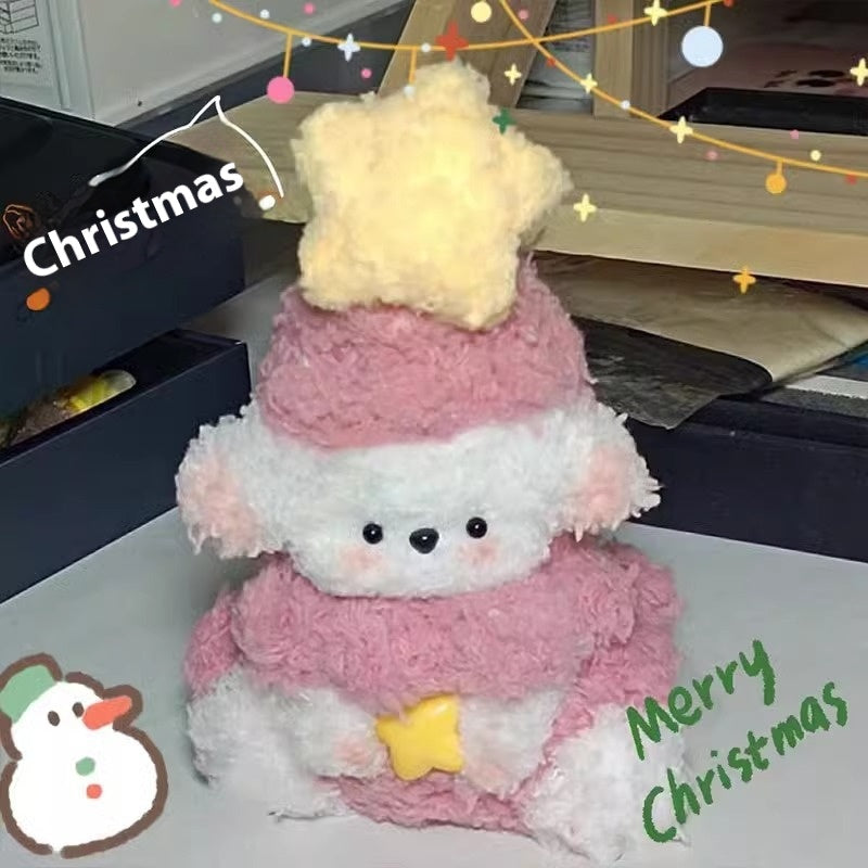 Arbre de Noël Fleece Corail Twisted Stick Puppy Cadeau Matériel diy