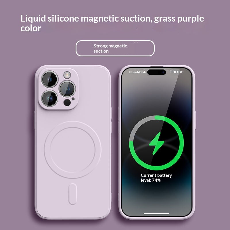 Boîtier de téléphone magnétique en silicone liquide