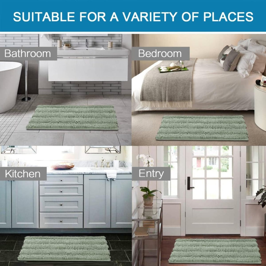 Set 2 pièces de tapis de bain vert Sage