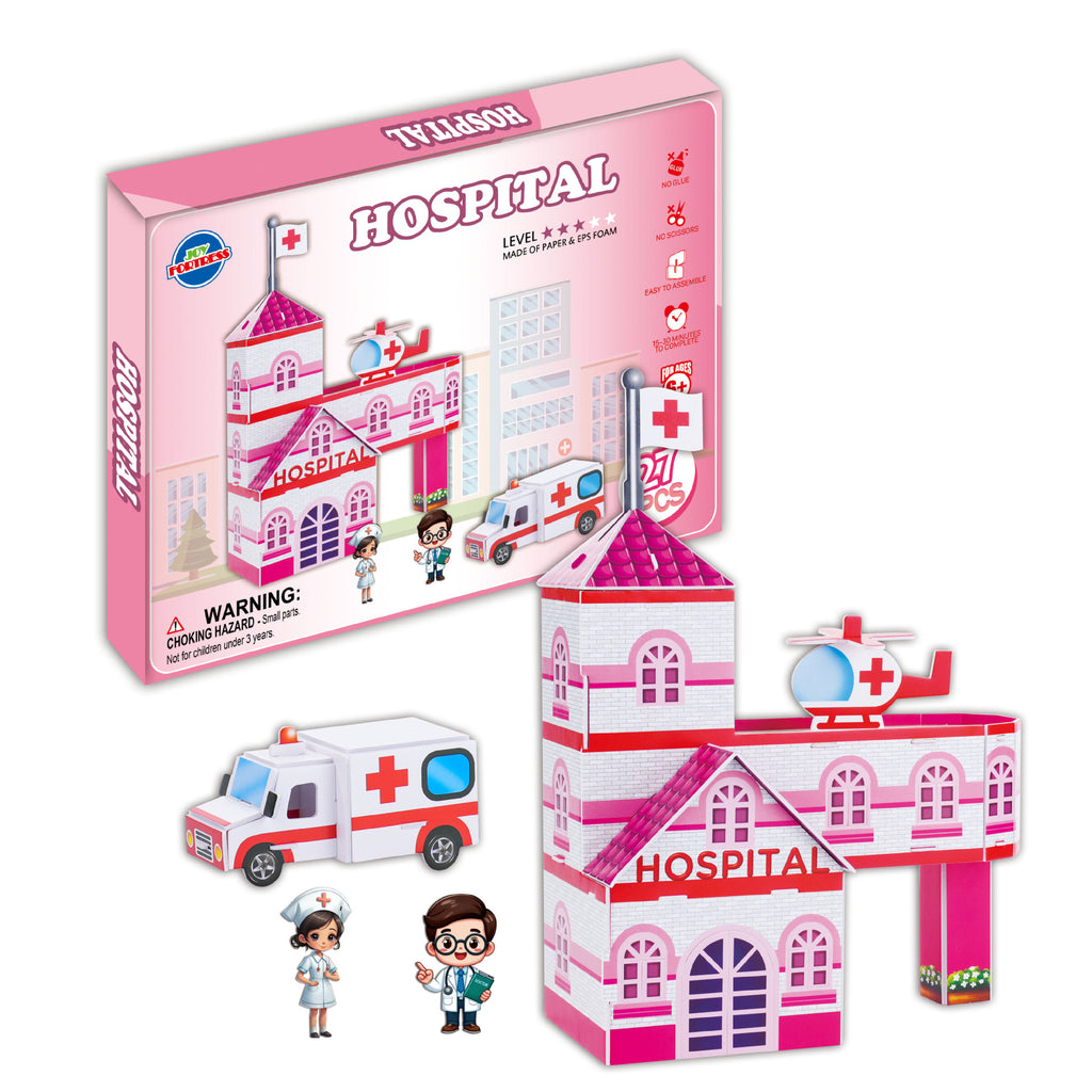 Modèle de Puzzle 3D en papier urbain