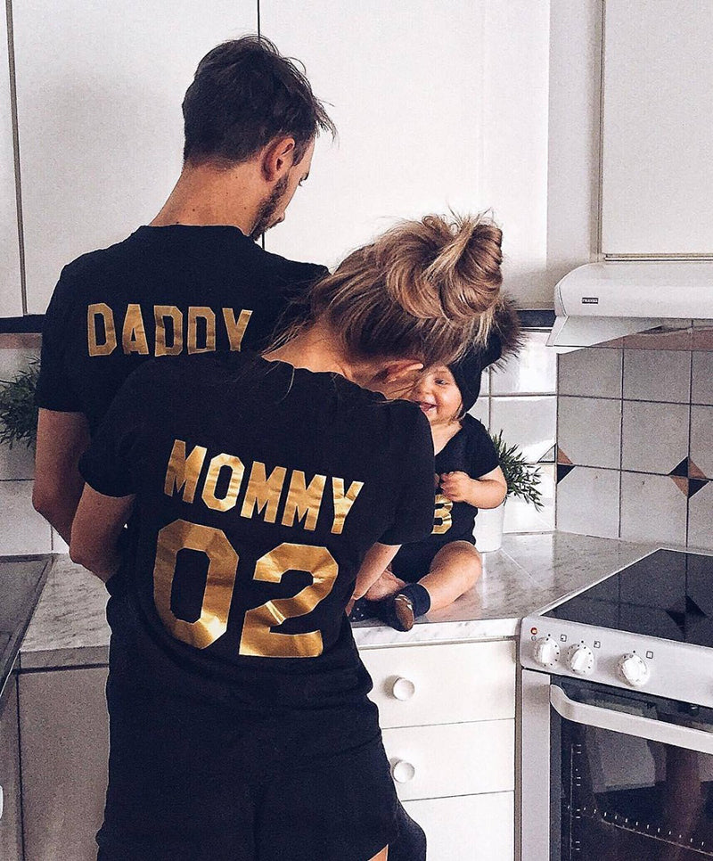 T-shirt à manches courtes pour parents et enfants