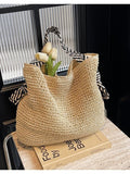Sac en paille de style marine pour femmes parfaits pour les vacances d'été sur la plage