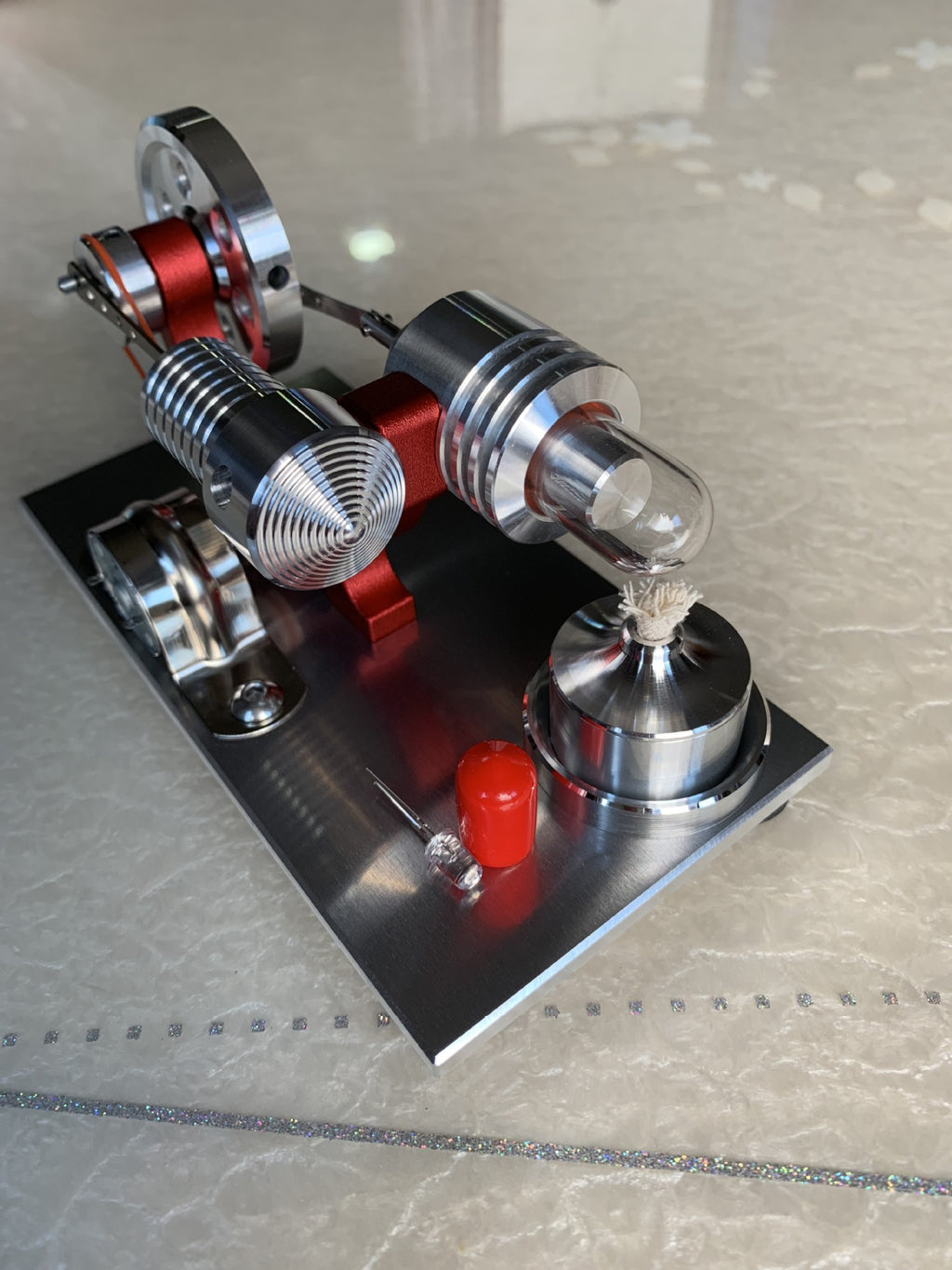 Moteur à vapeur Jouet à basse température Stirling Moteur Miniature School Motor Enfants Ge