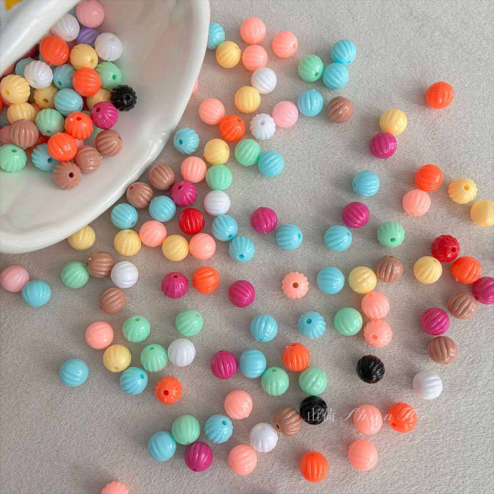 Perles acryliques à citrouille de 10 mm