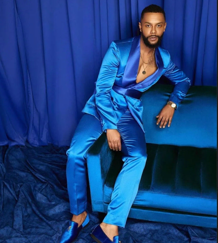 Costume encre bleu affaires casual pour hommes