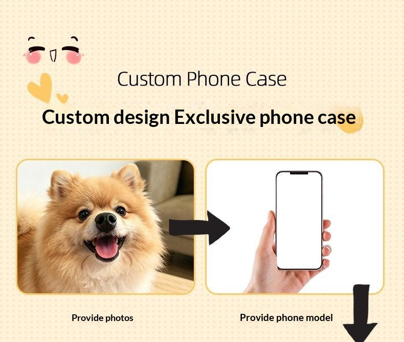 Cas personnalisés de téléphone pour animaux avec le nez d'un petit chien qui peut être moulé.
