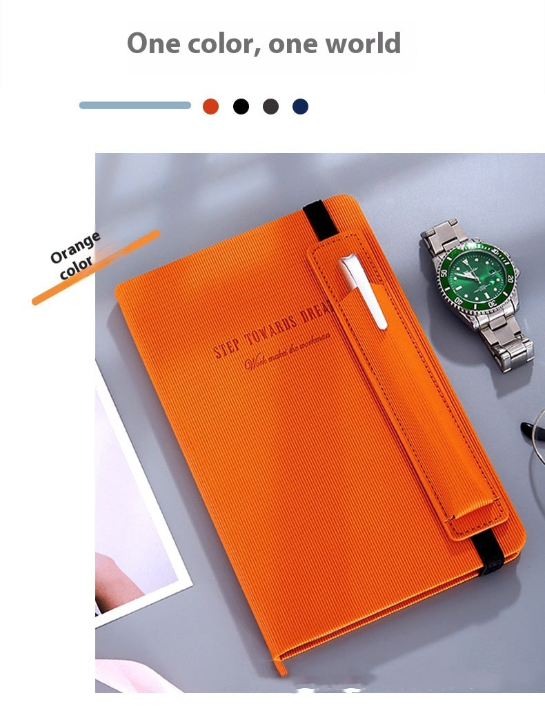 A5 Strap Notebook Pen Insertion Leather Surface