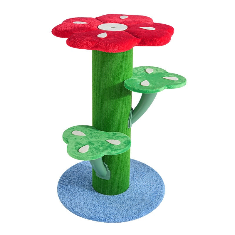 Miao Xianer Cat Jeu plate-forme de saut en forme de plante verte