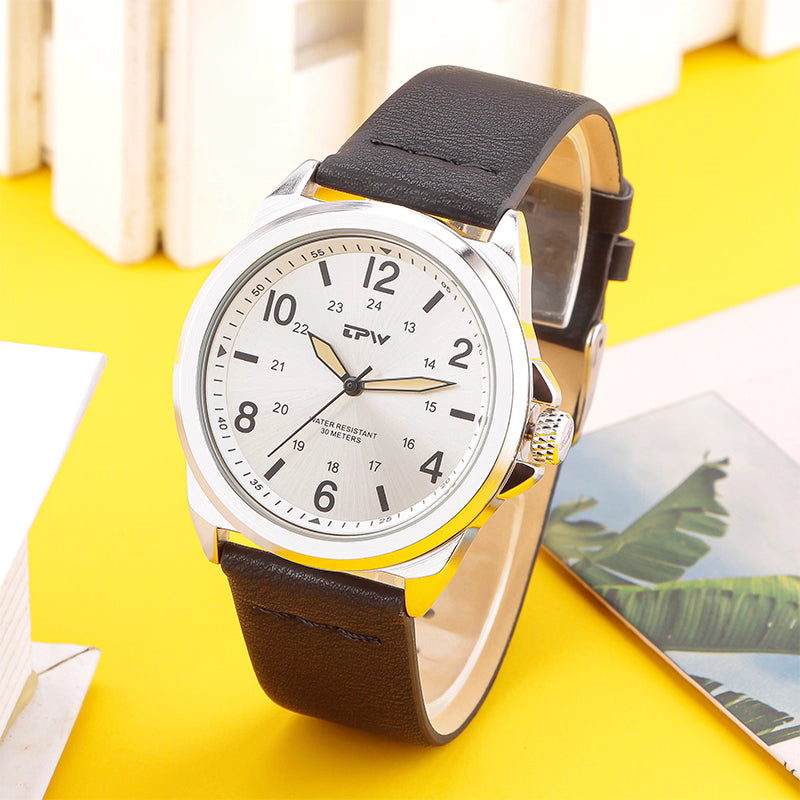 Montre Quartz simple rétro légère et résistante à l'usure