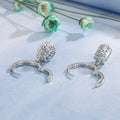 Boucles d'oreilles volumineuses Zircon rondes pour femmes