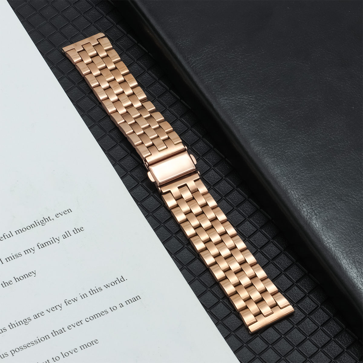 Bracelet en acier inoxydable à cinq perles coloré
