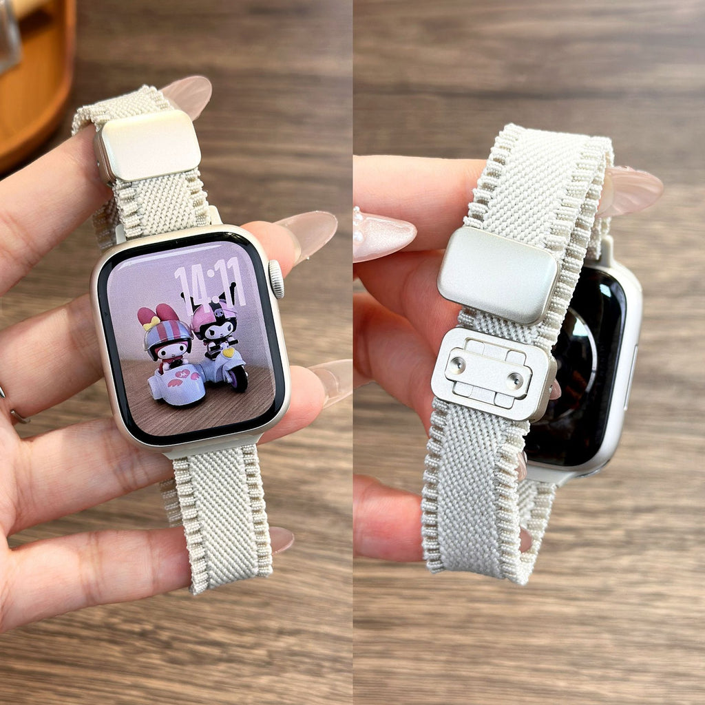 Bracelet de montre en nylon avec fermoir magnétique adapté pour le design de la dentelle de petite taille