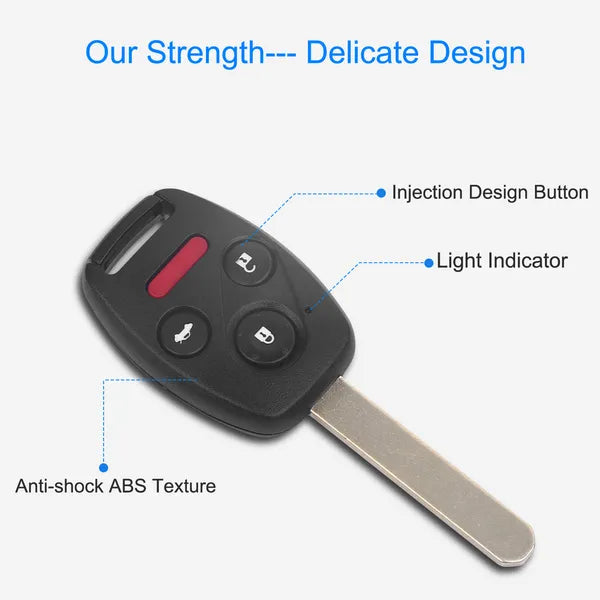 Fit for Honda Accord 2003-2007 Entrée à distance sans clé Shell Button voiture clé Fob non coupé clé Cov