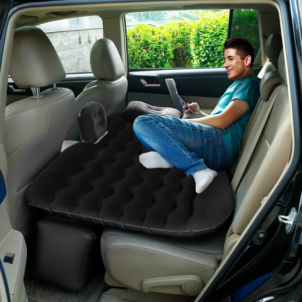 Air Matelas de voiture Lit Inflation Matelas de voiture Lit Portable Voyage Camping Matelas de nuit Voiture Infl
