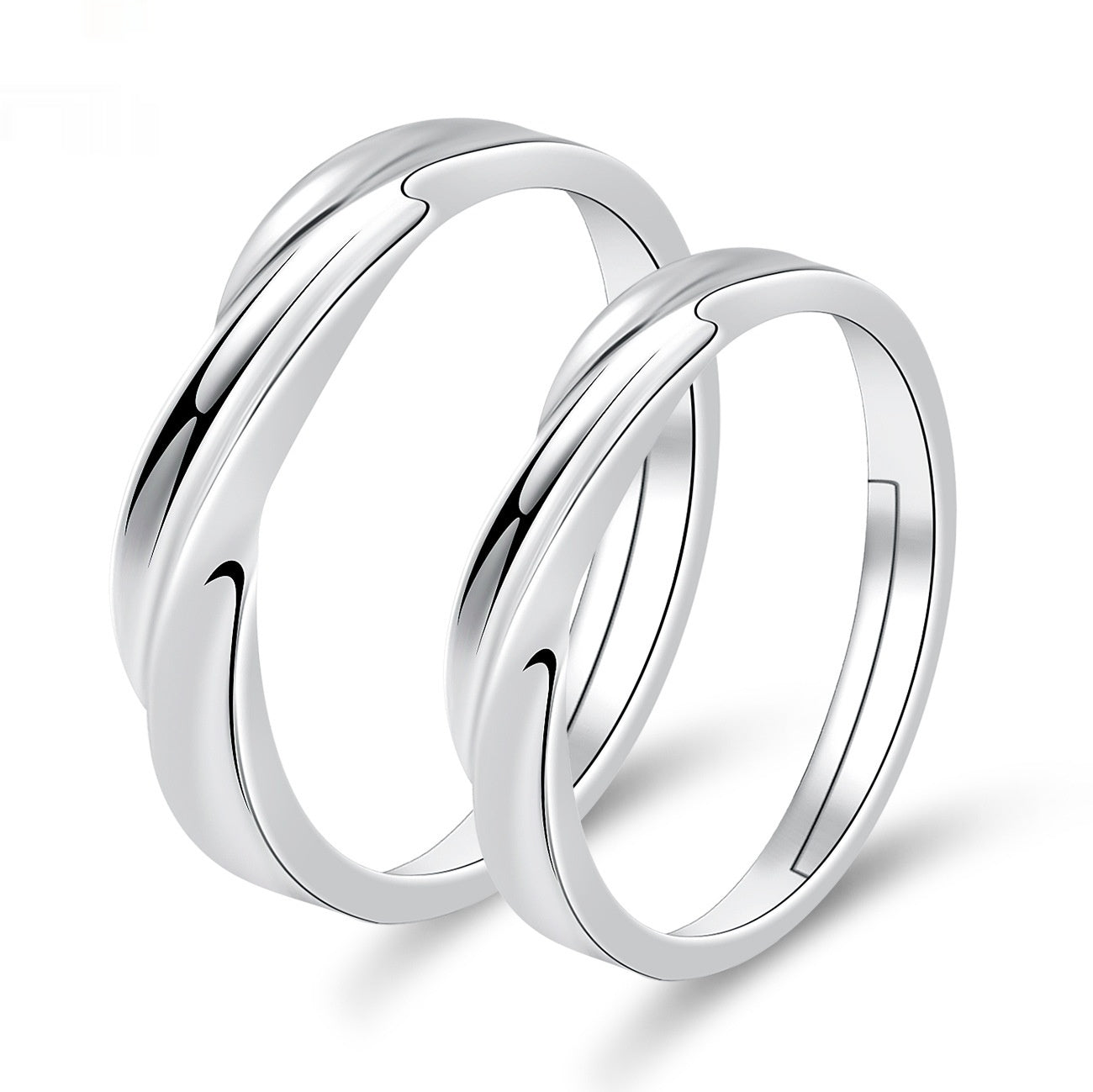 Moissanite Engagement Couple Anneaux Couple