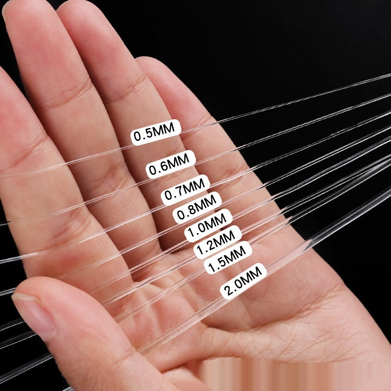 Ligne de pêche ronde transparente Filament couleur cristal câble bricolage perles élastique chaîne juive