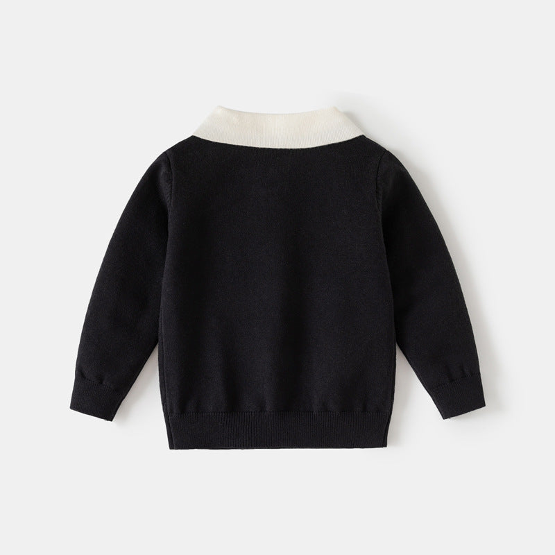 Des filles polyvalentes Lapel tricoté chemise de bas