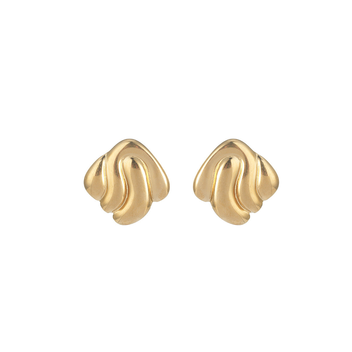 Boucles d'oreilles carrées géométriques en acier inoxydable populaires, style Ins européen et américain