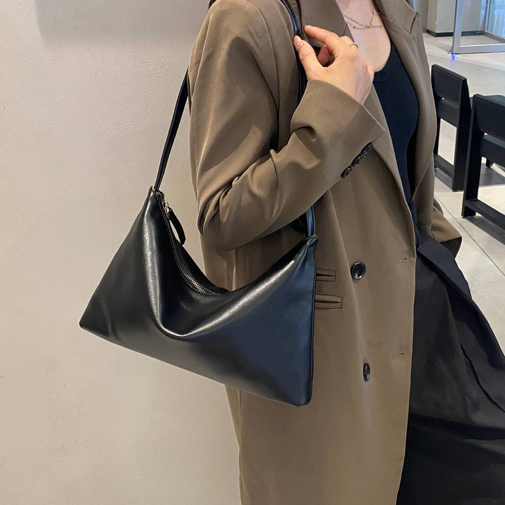 Sac à épaule en cuir de couleur graduée