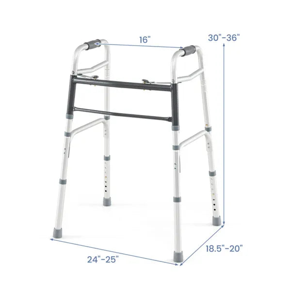 Marcheur pliable en argent