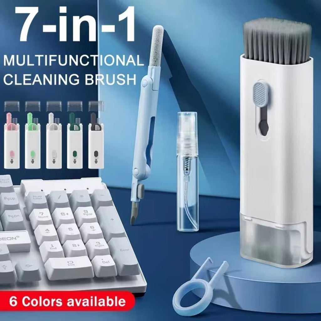 7 En 1 Kit de nettoyage de clavier d'ordinateur Pinceau de nettoyage d'oreiller pour clavier d'écouteur Clea
