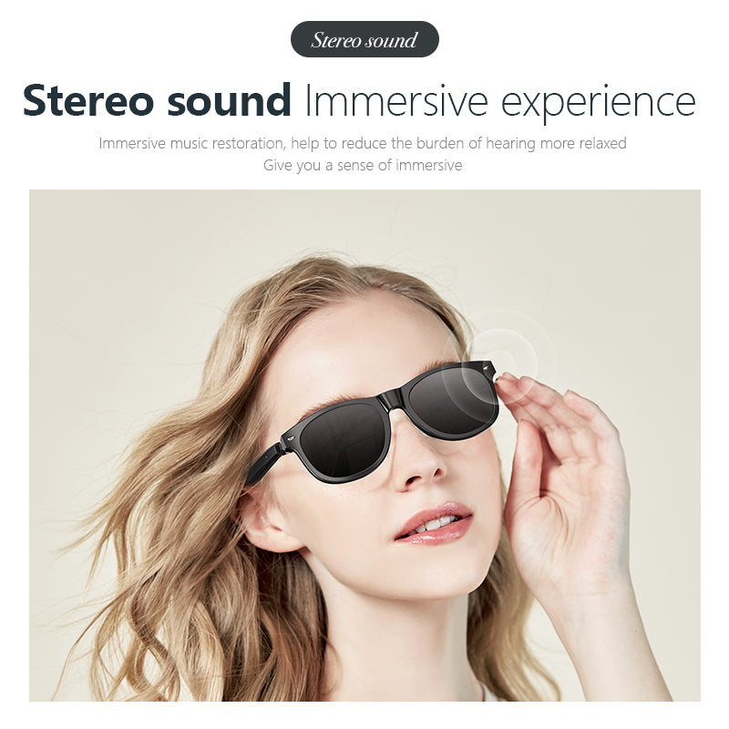 Lunettes de soleil intelligentes Lunettes Bluetooth intelligentes AI Smart Wearable à bas prix Étape dans le monde
