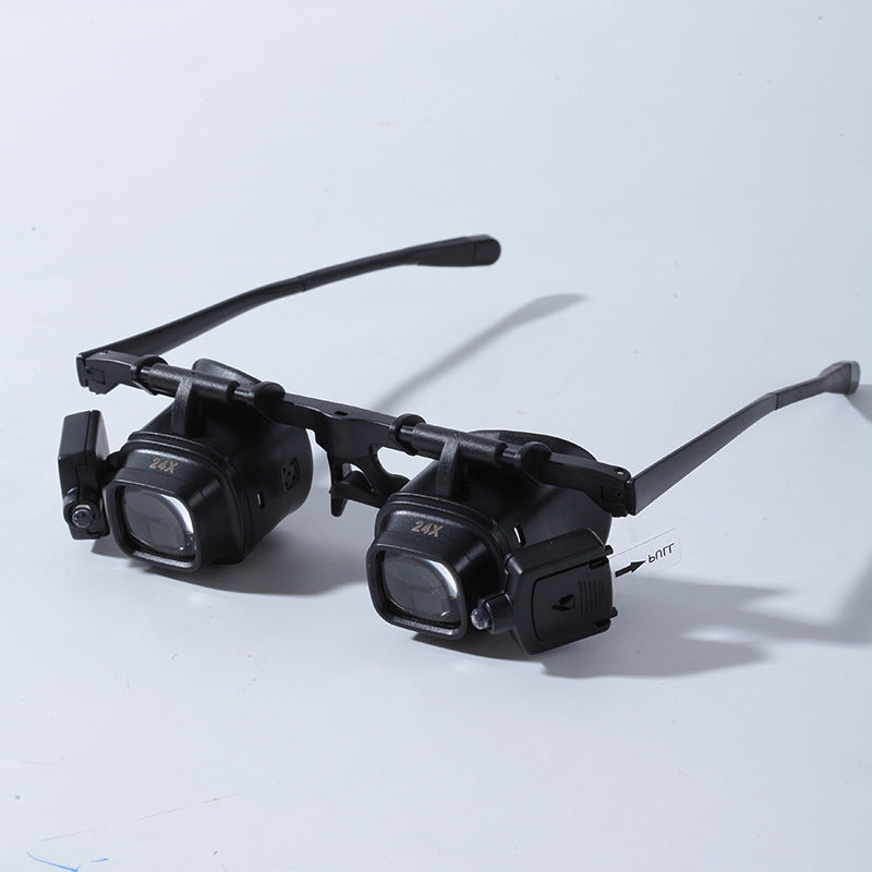 Verres portables à grande loupe 24x montés sur la tête