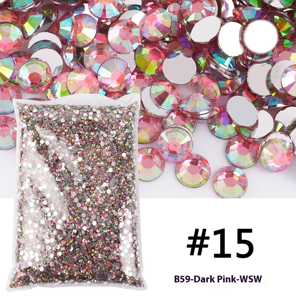 Resin Flat Magic Color Nail Strass-sticking Ornement fait à la main