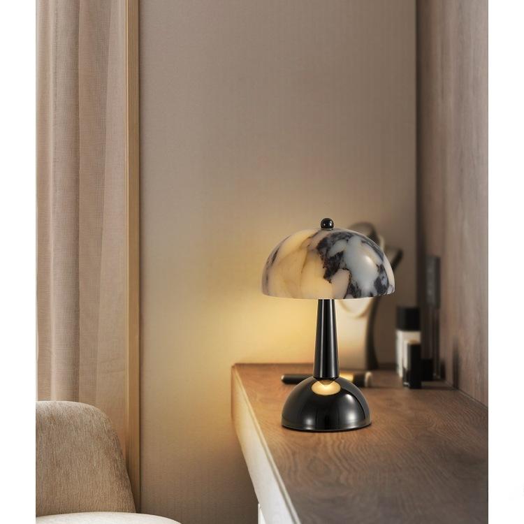 Lampe de table en marbre Baogeli personnalisée et créative en forme de champignon avec capteur tactile