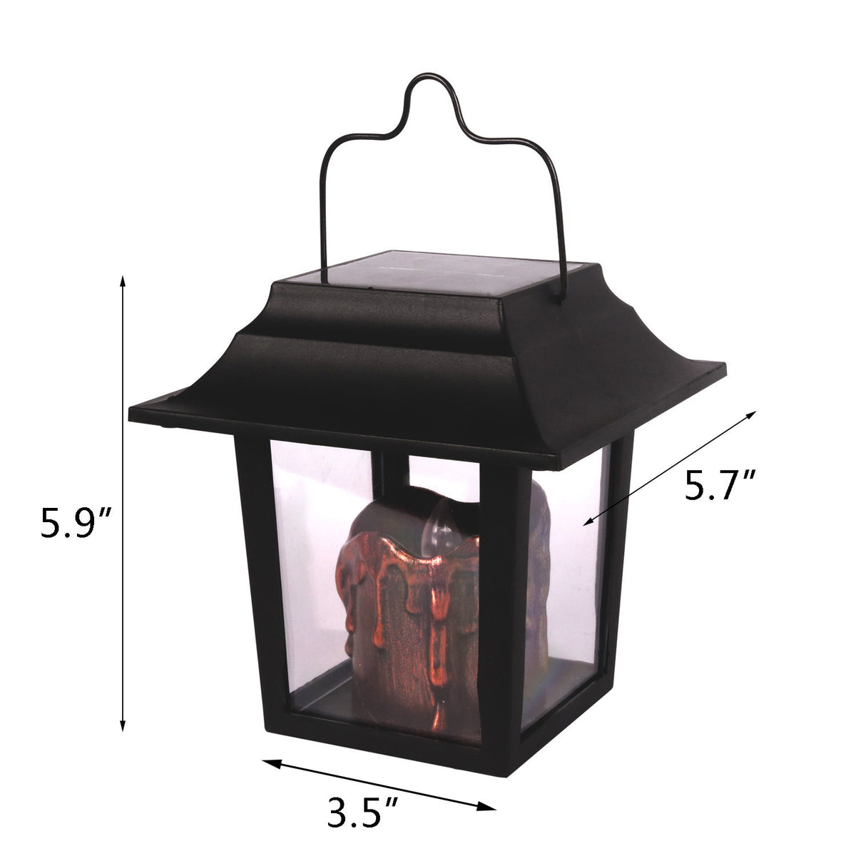 Décoration extérieure rétro Lampe de suspension électronique Jardin Courtyard LED Bougie portable Sola