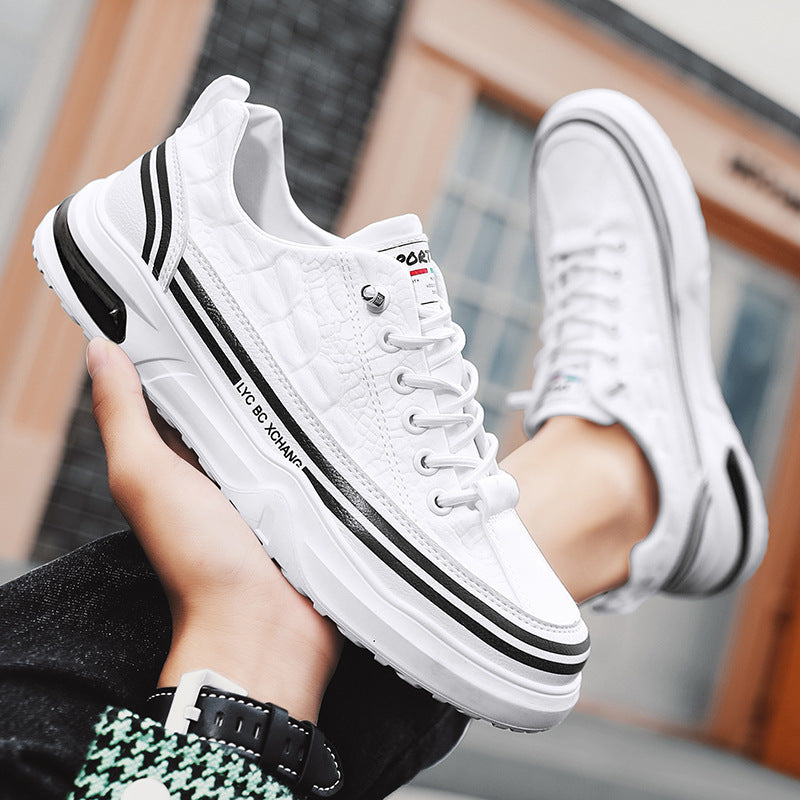 Jeunes sneakers de plein air Bas-top Slip-on Casual Chaussures Toile Chaussures blanches