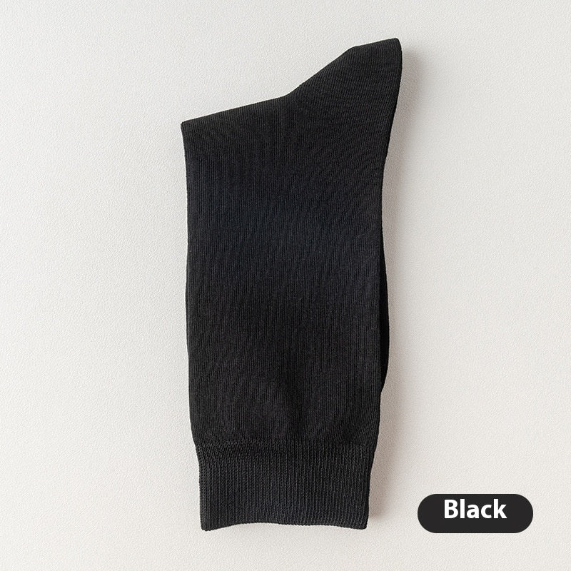 Mi-calf printemps et automne pur coton hommes d'affaires chaussettes
