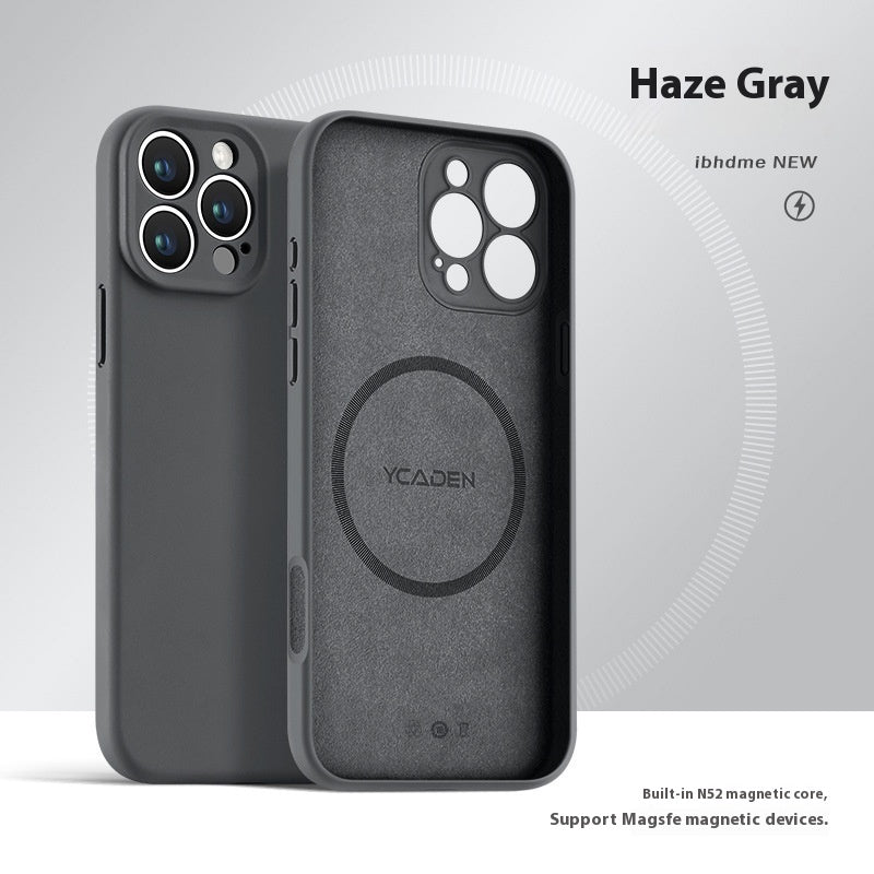 Boîtier de téléphone Real liquide Silicone magnétique ultra-mince résistant à la chute Tout inclus