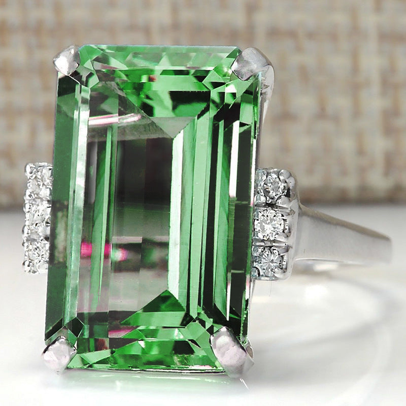 Anneau de fiançailles citrine élégant et exquis pour les femmes