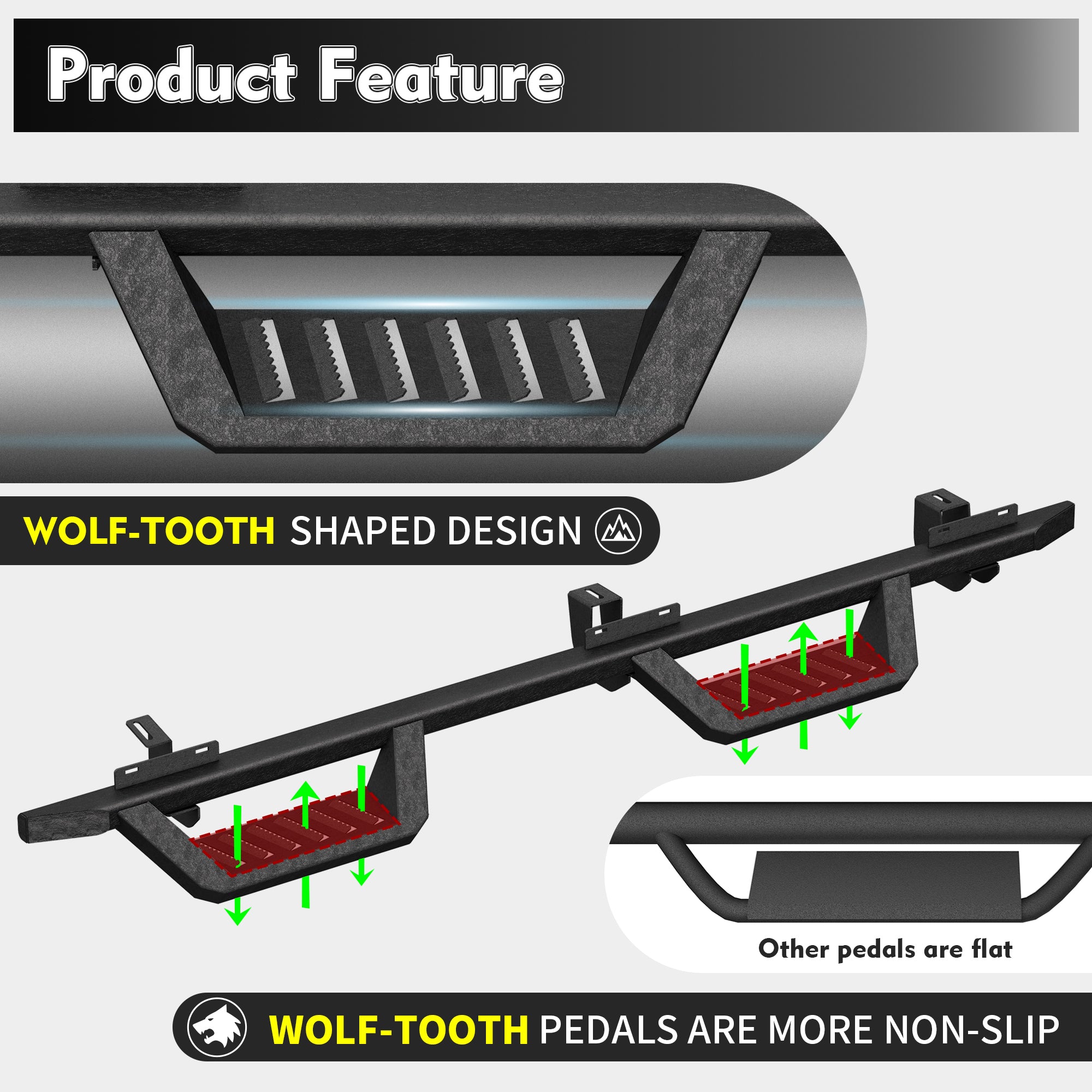 Barres Running Boards Compatibles avec Wrangler JK 4 Portes