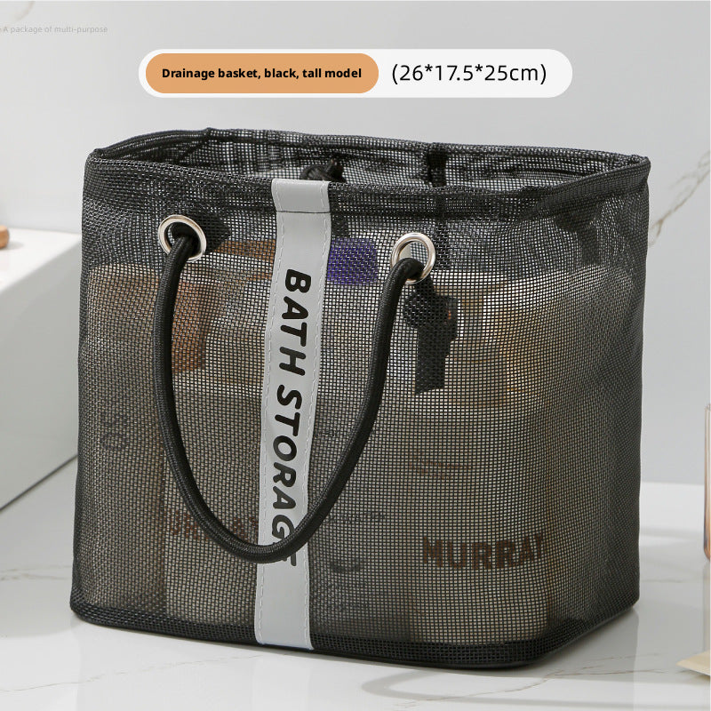Panier d'évacuation de stockage de voyage-Black-Mesh-1 pièce