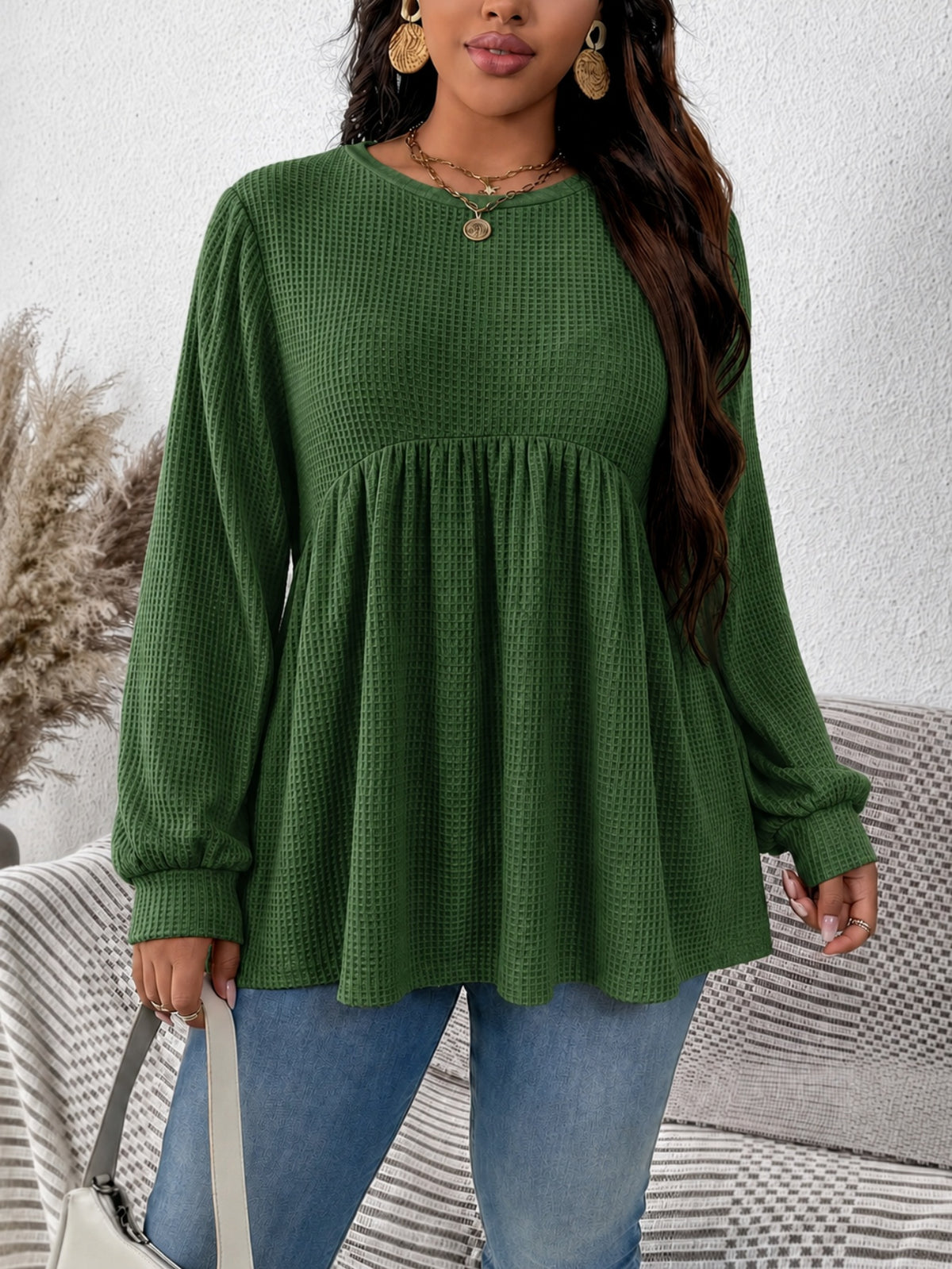 Solid-color casual shirt