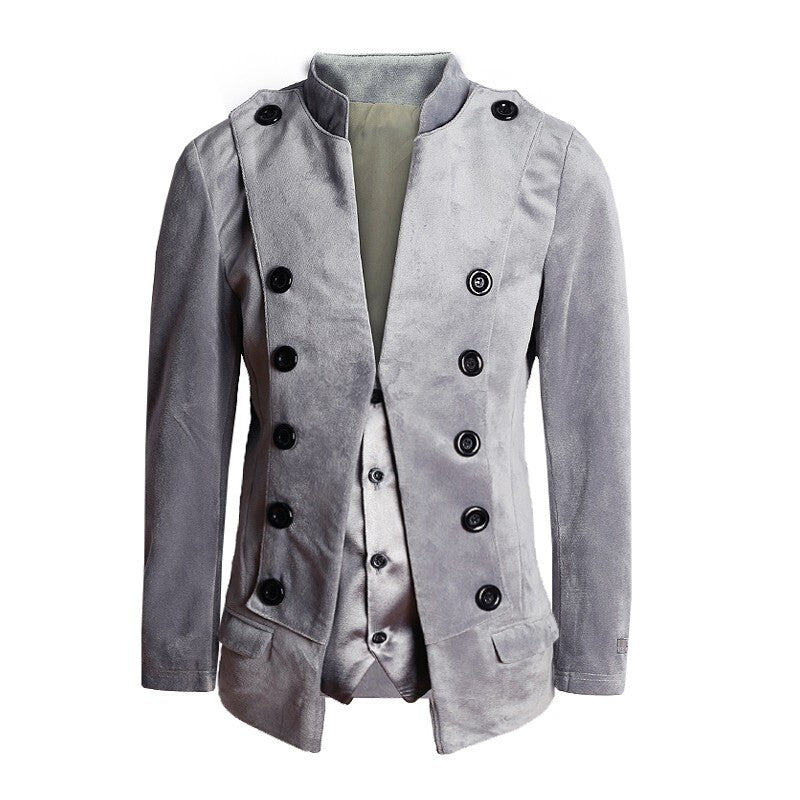 Garçons Faux Veste de soirée à deux pièces Veste de soirée Coupe mince Velvet Blazer 3-14Y