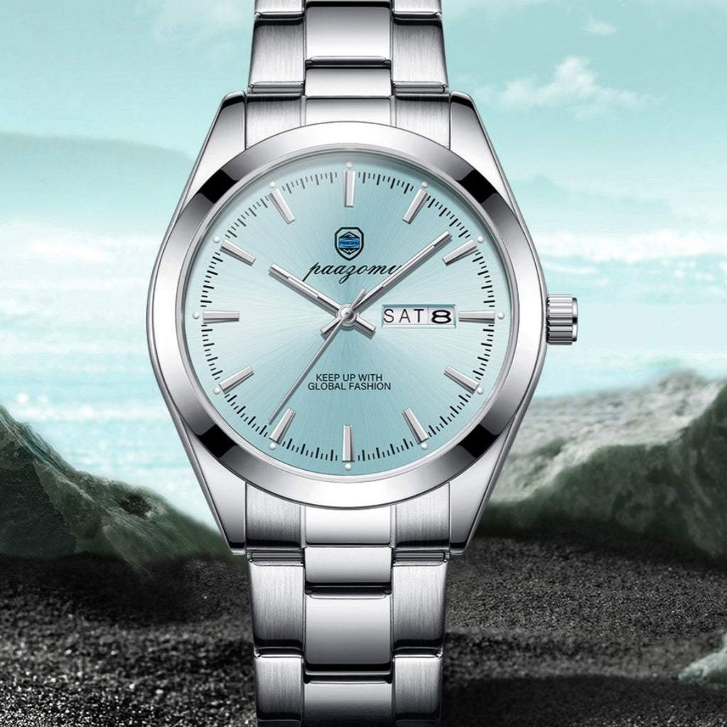 Men's Luminous Quartz Double Calendar Watch