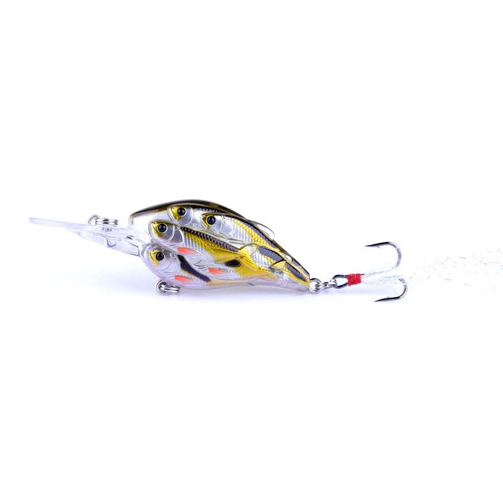Fish Feather Hook Rock Lure Tossing Sea Fishing Water Floating Hard Bait