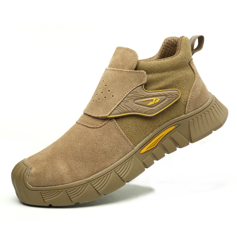Chaussures de soudage électrique haut de gamme Quatre saisons Chaussures de travail anti-smashing et anti-pénétration