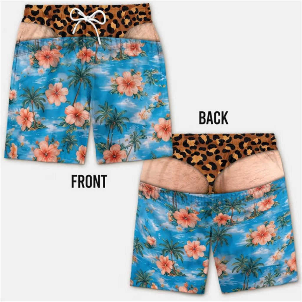Short casual respirant imprimé homme