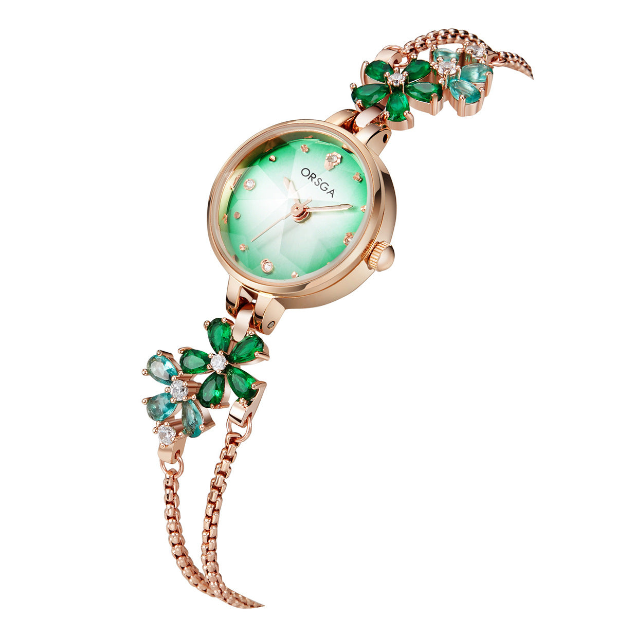 Femmes Exquise bracelet incrusté de diamants montre
