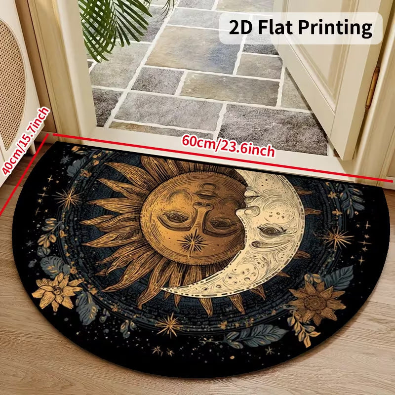 Tapis de sol en caoutchouc semi-circulaire et antisalissure